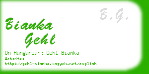 bianka gehl business card